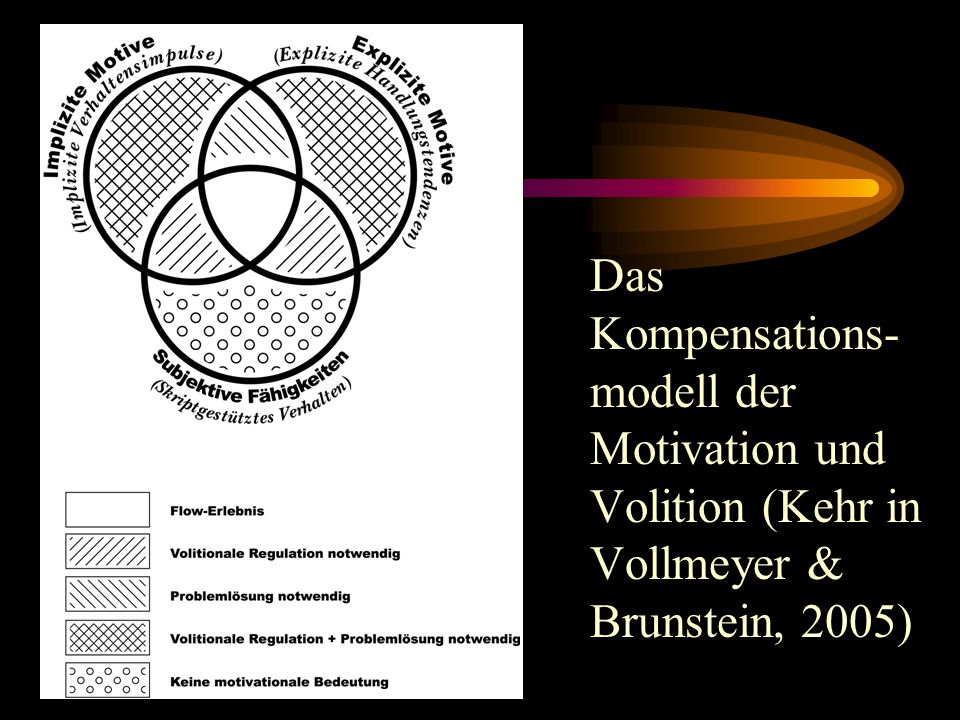 Das Kompensations-modell der Motivation und Volition (Kehr in Vollmeyer & Brunstein, 2005)