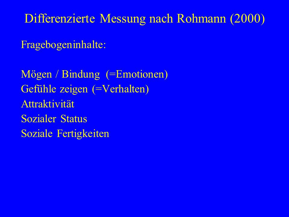 Differenzierte Messung nach Rohmann (2000)