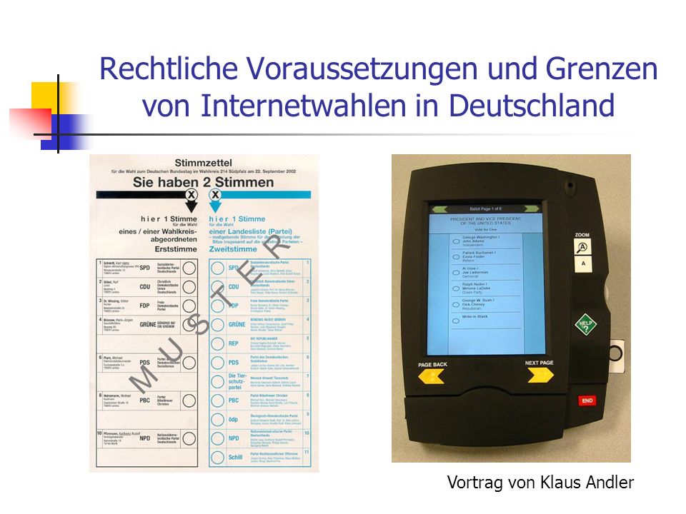 Rechtliche Voraussetzungen und Grenzen von Internetwahlen in Deutschland