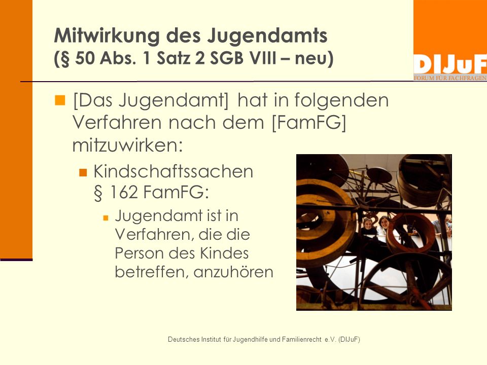 Mitwirkung des Jugendamts (§ 50 Abs. 1 Satz 2 SGB VIII – neu)
