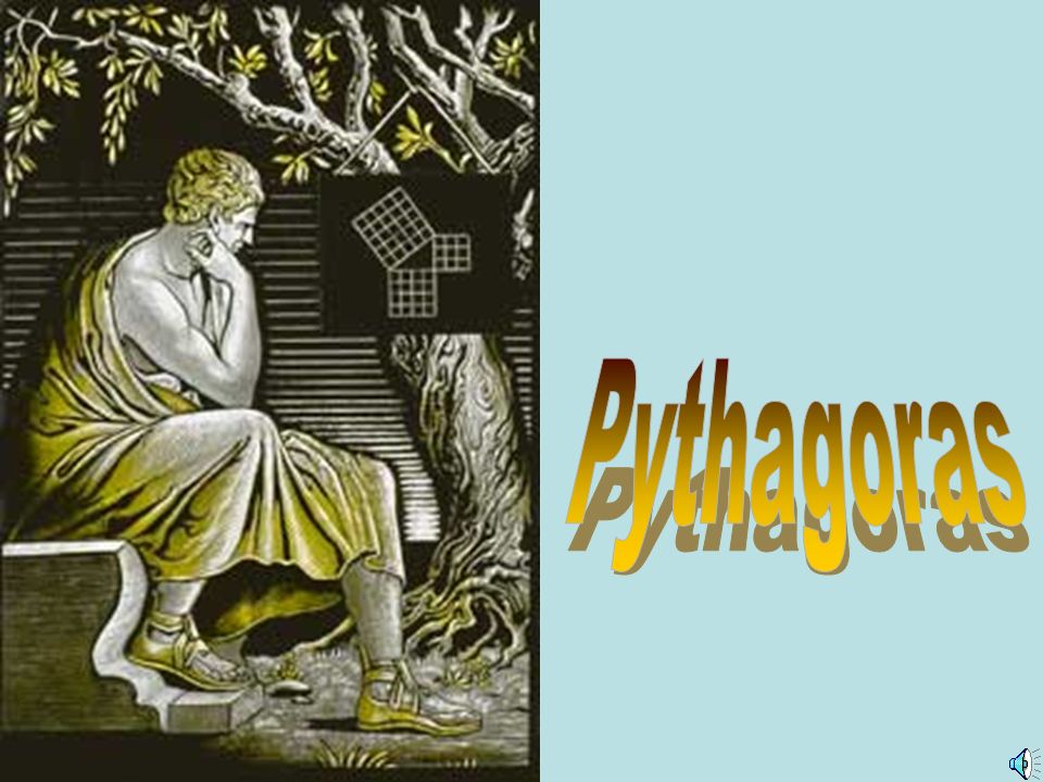 Pythagoras Titelfolie zum Leben von Pythagoras mit Musik unterlegt.