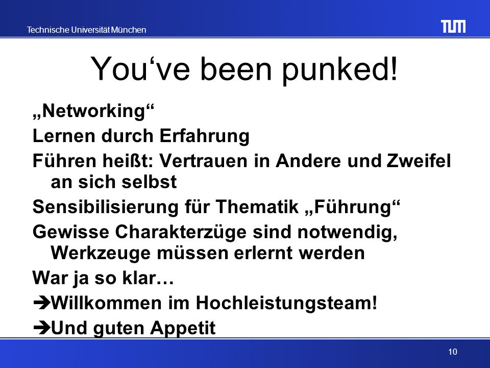 You‘ve been punked! „Networking Lernen durch Erfahrung