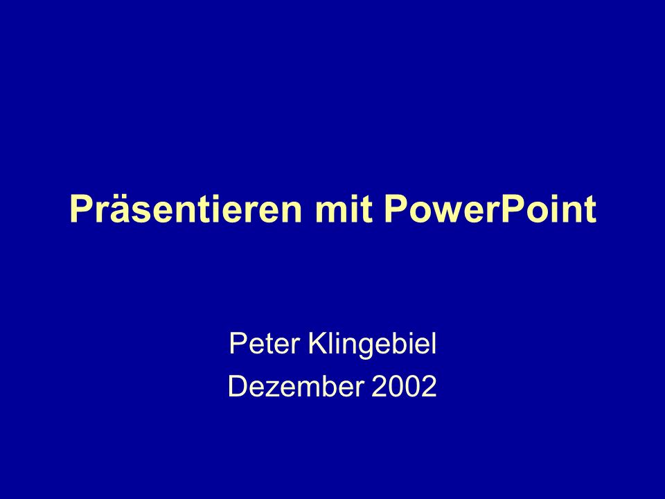 Präsentieren mit PowerPoint