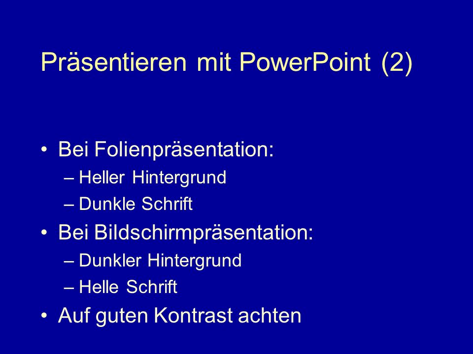 Präsentieren mit PowerPoint (2)