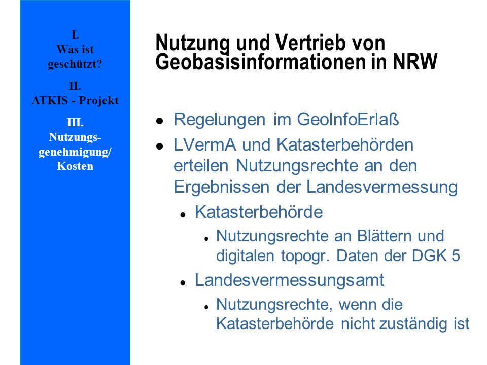 Nutzung und Vertrieb von Geobasisinformationen in NRW