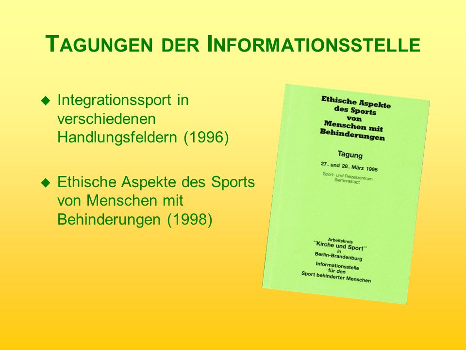 Tagungen der Informationsstelle