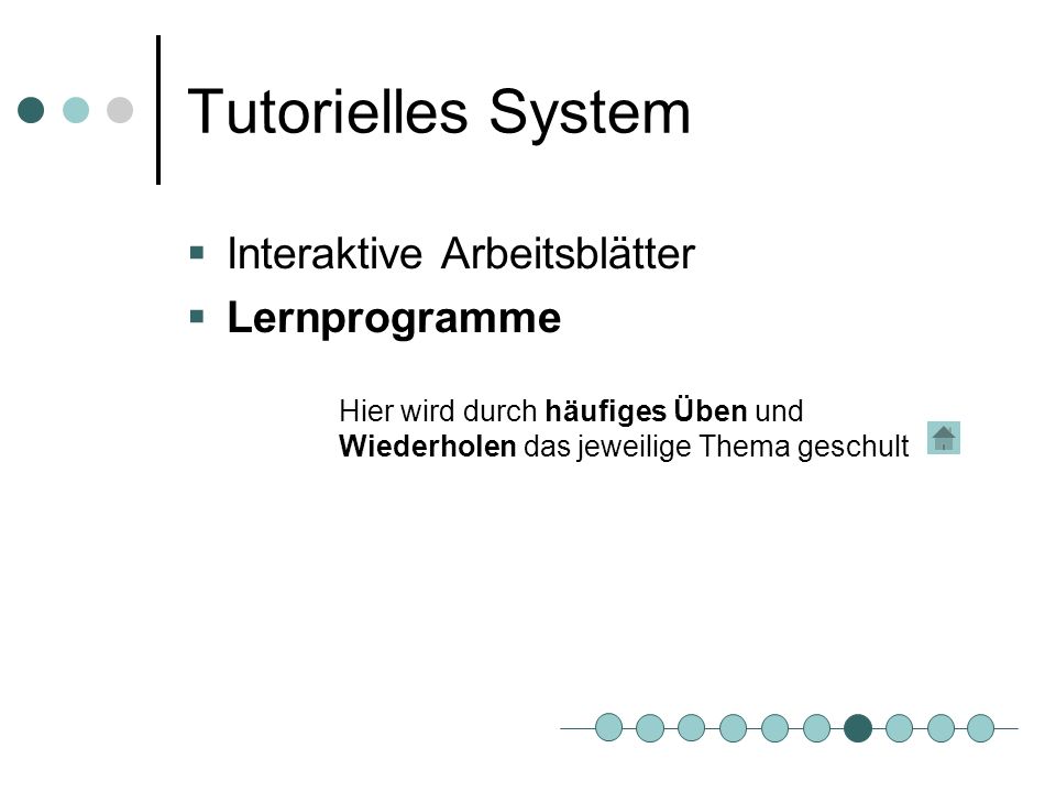 Tutorielles System Interaktive Arbeitsblätter Lernprogramme