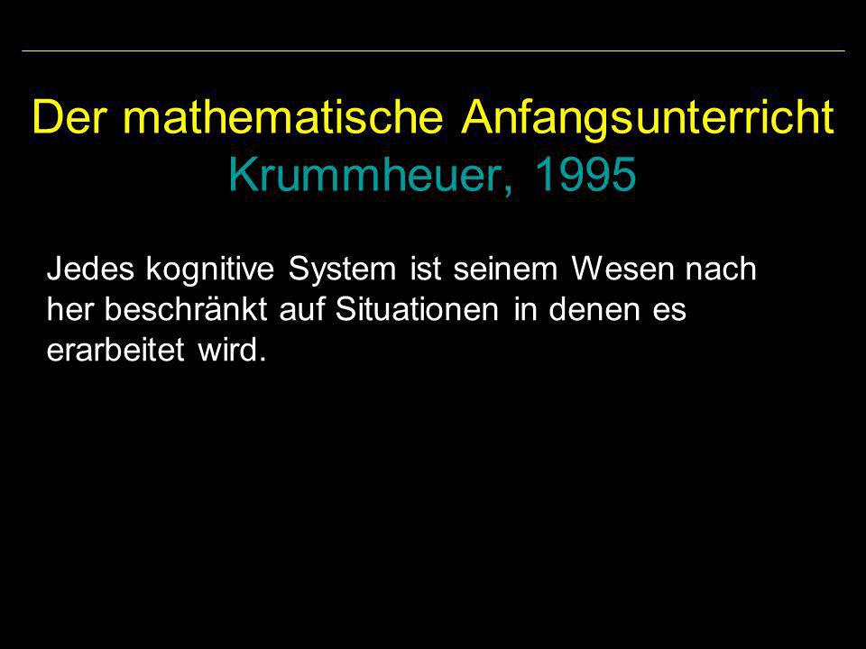 Der mathematische Anfangsunterricht Krummheuer, 1995