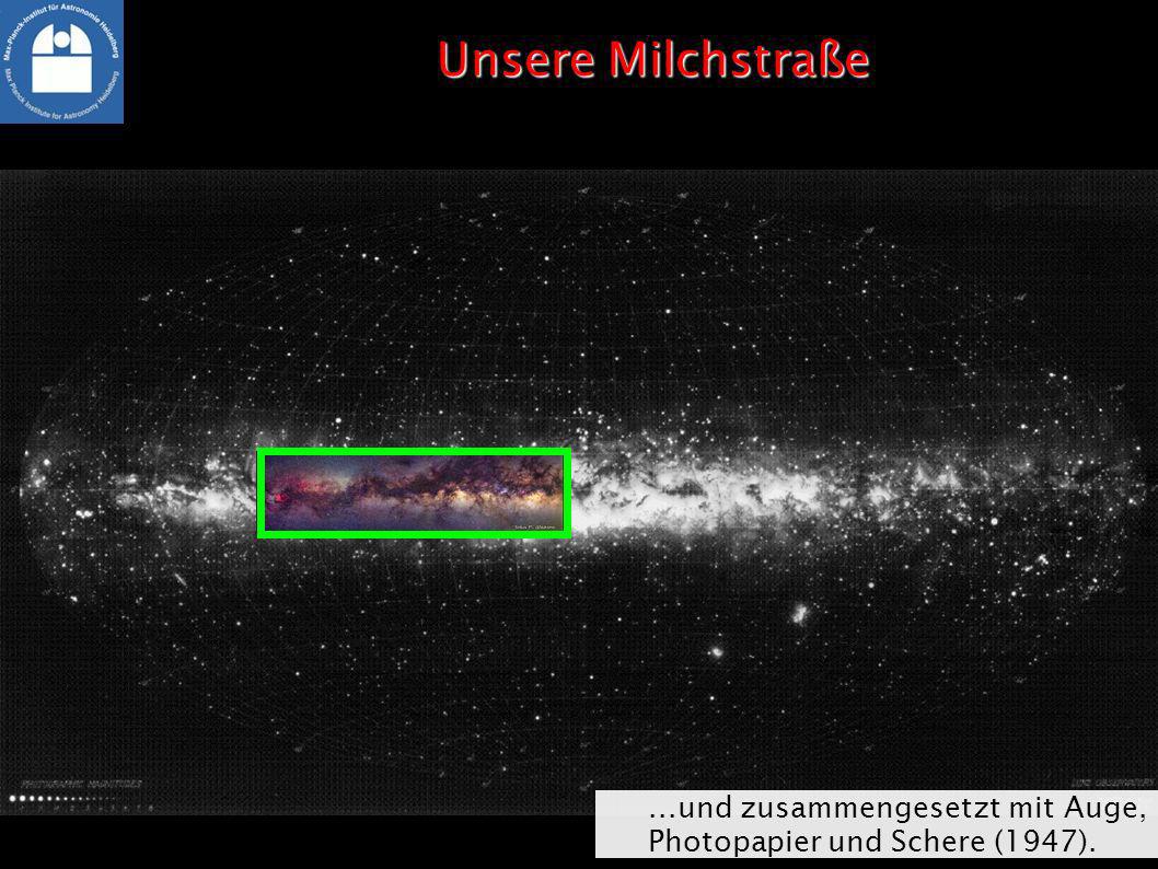 Unsere Milchstraße ...und zusammengesetzt mit Auge, Photopapier und Schere (1947).
