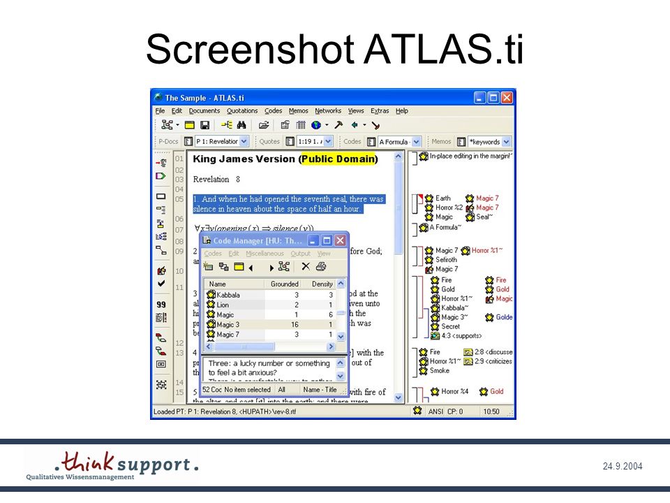 Screenshot ATLAS.ti