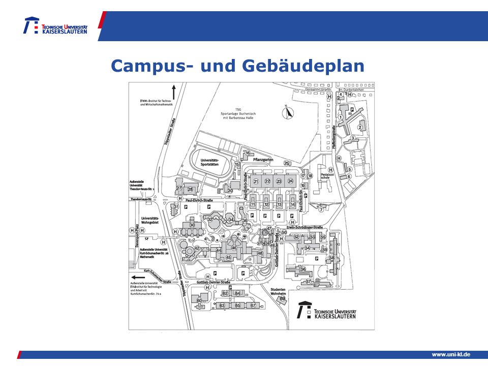 Campus- und Gebäudeplan