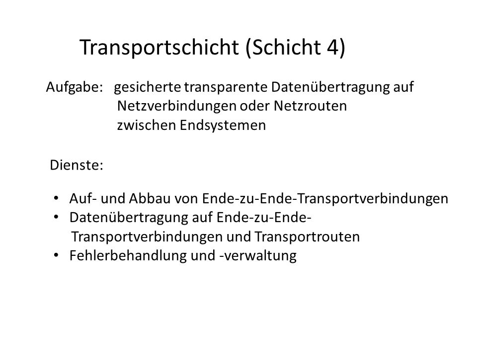 Transportschicht (Schicht 4)