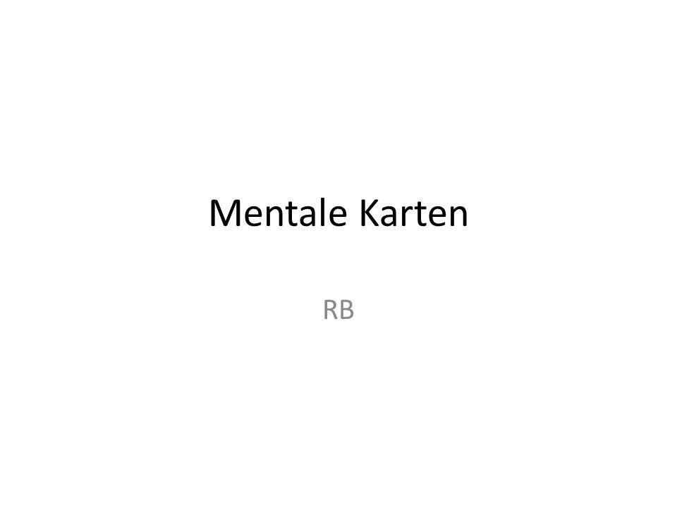 Mentale Karten RB