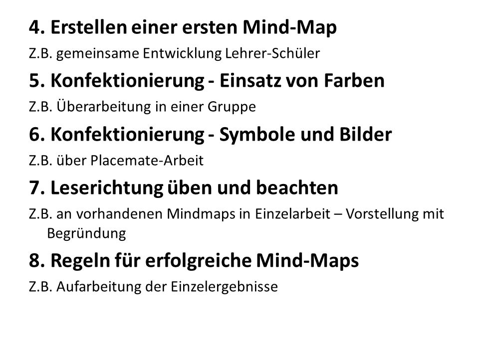 4. Erstellen einer ersten Mind-Map