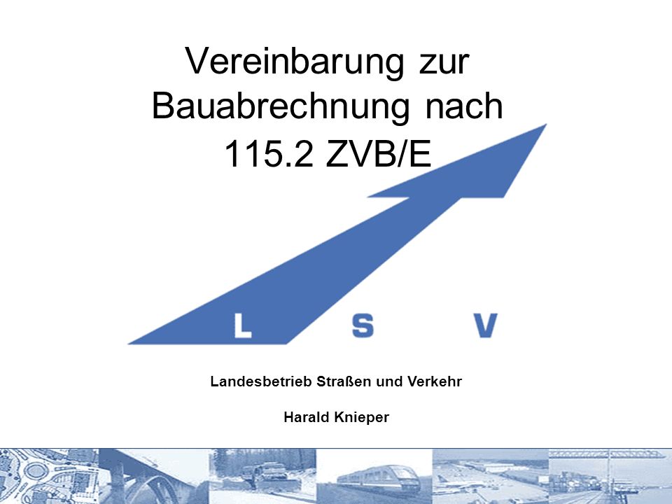 Vereinbarung zur Bauabrechnung nach ZVB/E