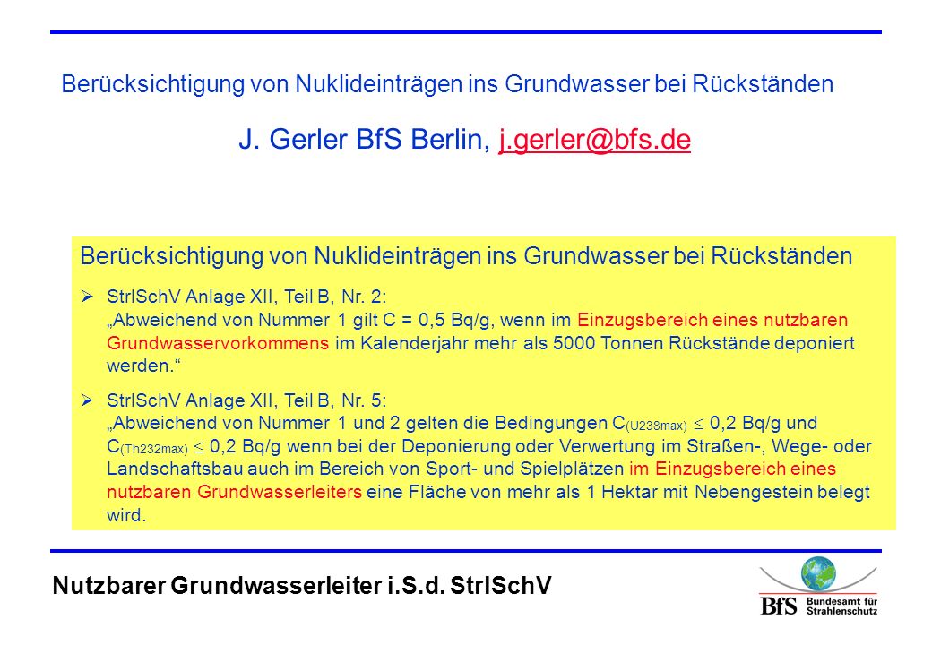 J. Gerler BfS Berlin,