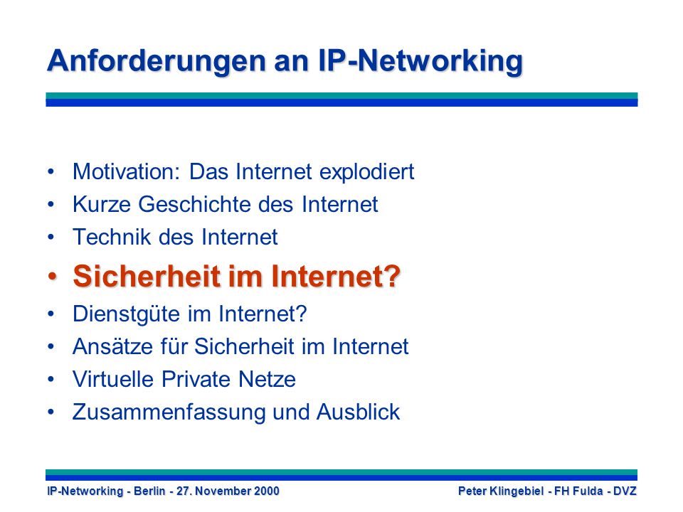 Anforderungen an IP-Networking