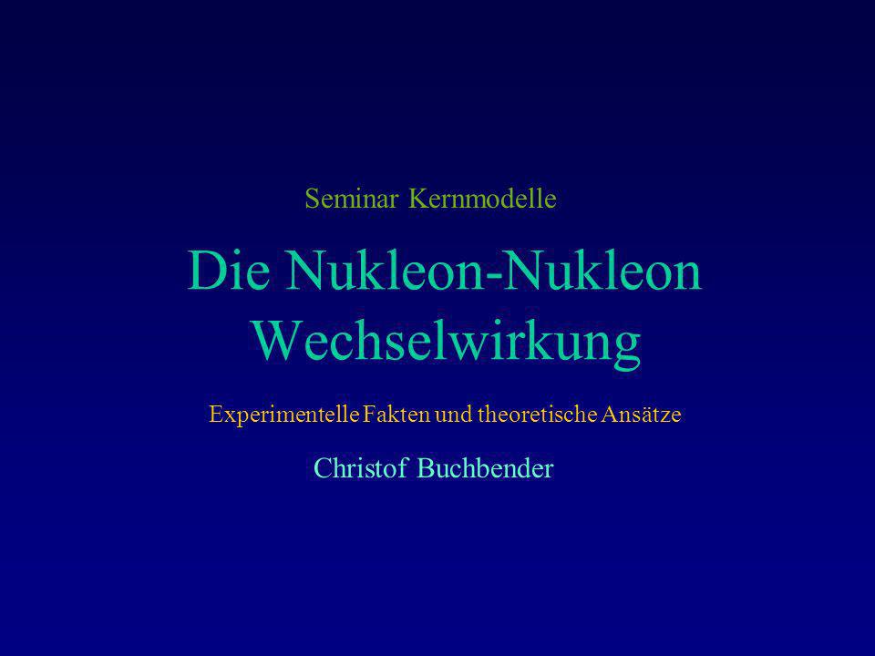 Die Nukleon-Nukleon Wechselwirkung
