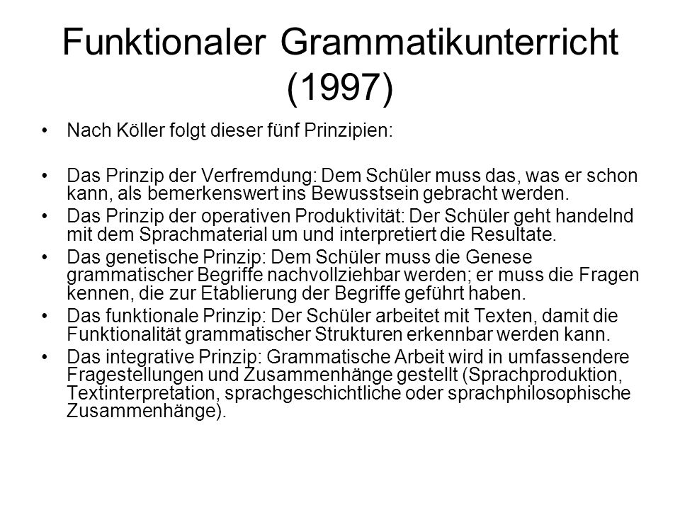Funktionaler Grammatikunterricht (1997)