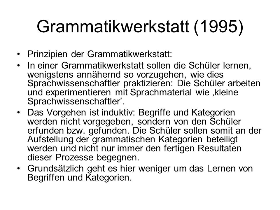 Grammatikwerkstatt (1995)