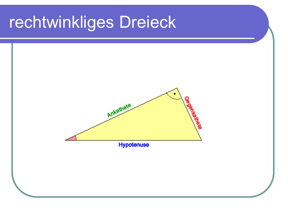 rechtwinkliges Dreieck