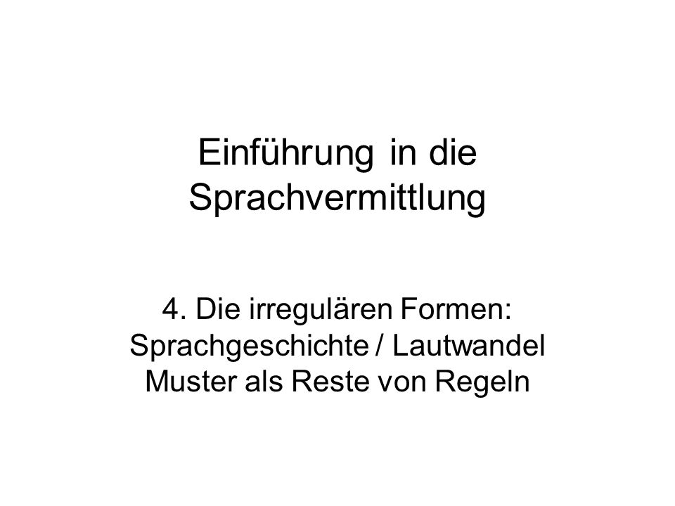 Einführung in die Sprachvermittlung
