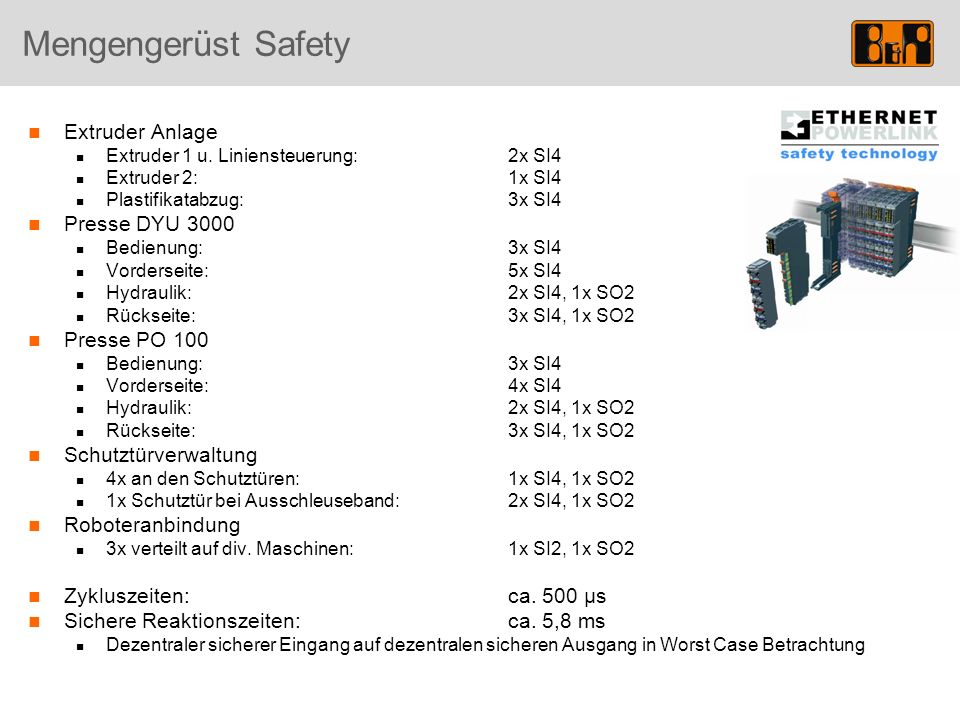Mengengerüst Safety Extruder Anlage Presse DYU 3000 Presse PO 100