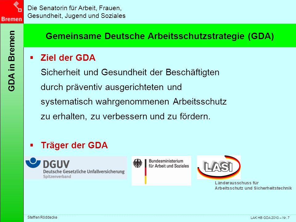 Gemeinsame Deutsche Arbeitsschutzstrategie (GDA)