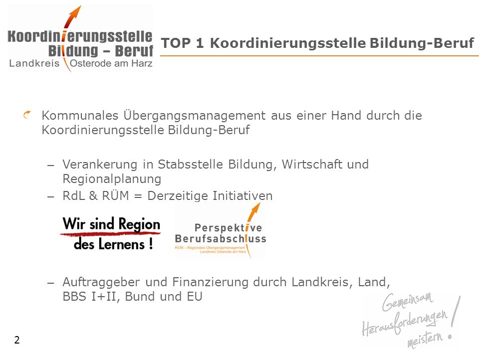 TOP 1 Koordinierungsstelle Bildung-Beruf