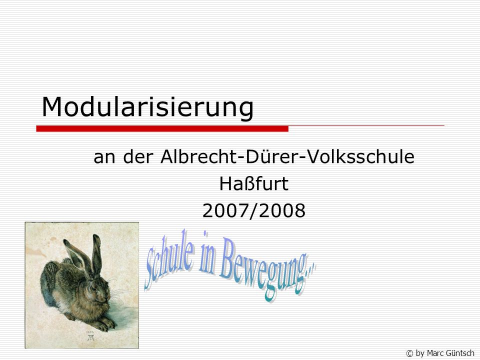 an der Albrecht-Dürer-Volksschule Haßfurt 2007/2008