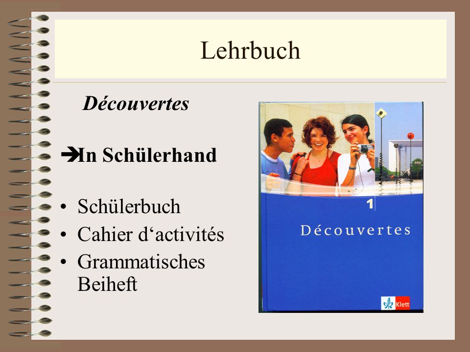 Lehrbuch In Schülerhand Schülerbuch Cahier d‘activités