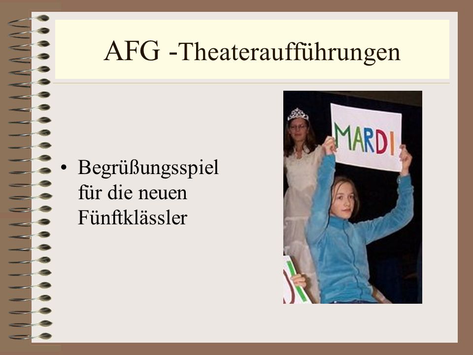 AFG -Theateraufführungen