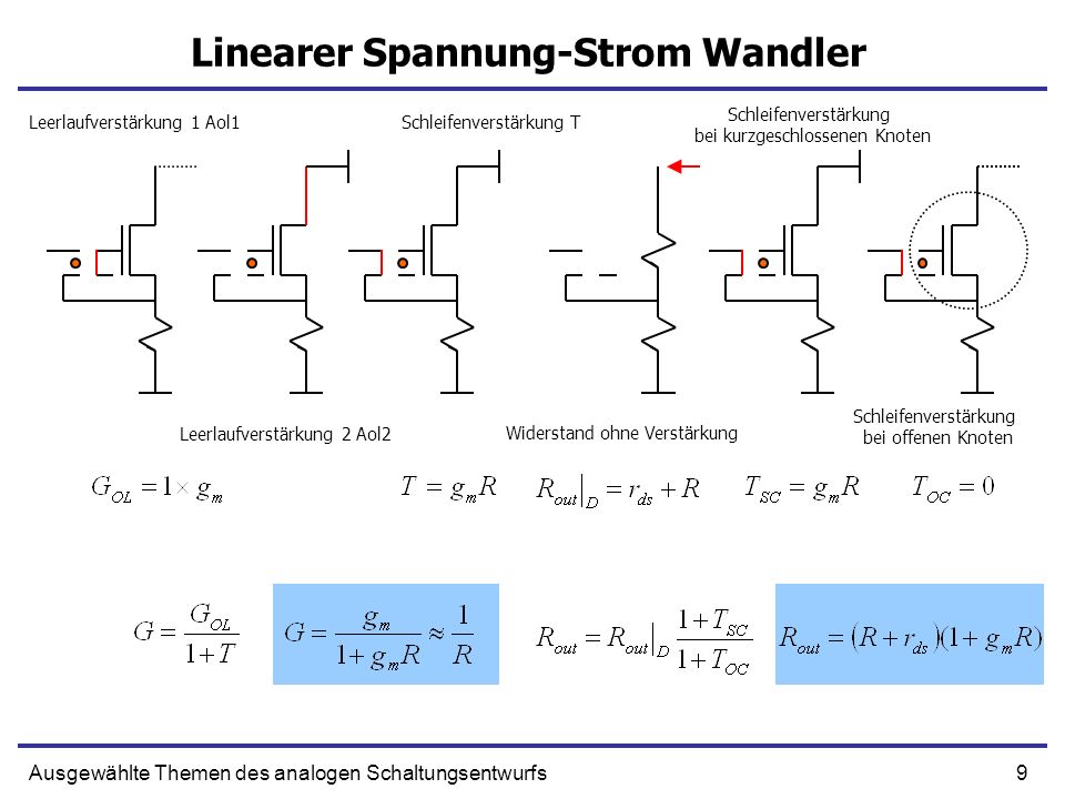 Linearer Spannung-Strom Wandler