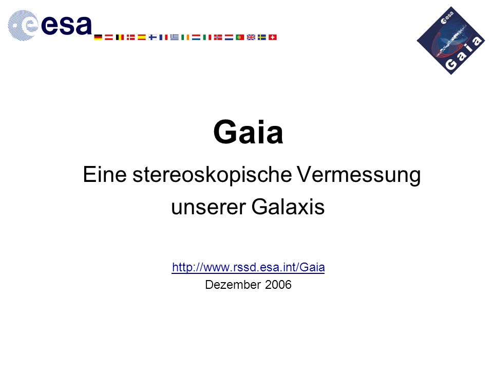 Gaia Eine stereoskopische Vermessung unserer Galaxis   rssd