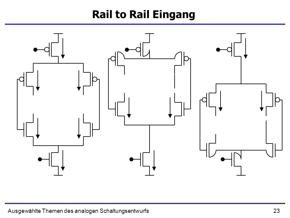Rail to Rail Eingang Ausgewählte Themen des analogen Schaltungsentwurfs
