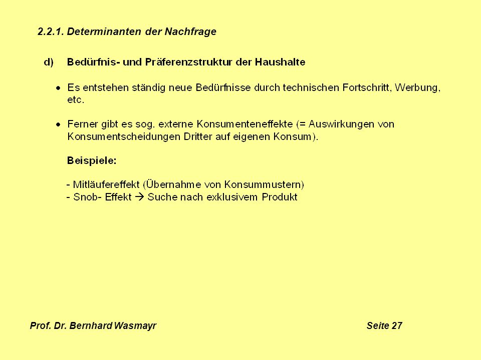 Prof. Dr. Bernhard Wasmayr Seite 27