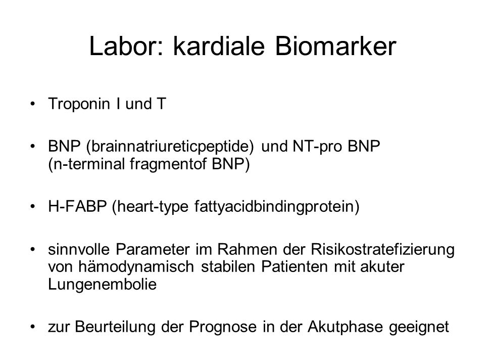 Labor: kardiale Biomarker