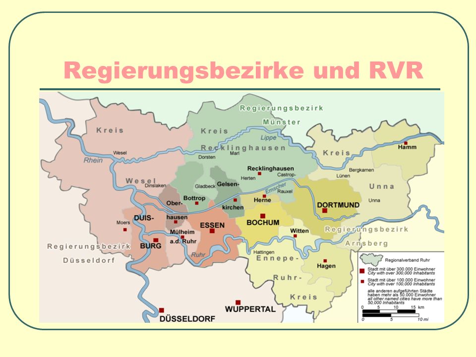 Regierungsbezirke und RVR