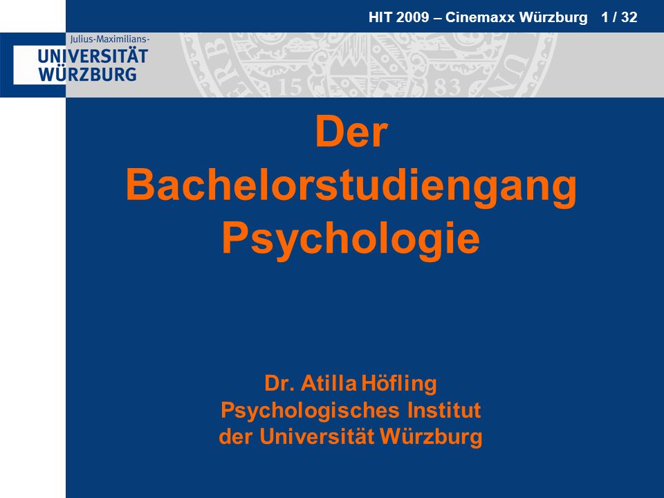 Der Bachelorstudiengang Psychologie Dr