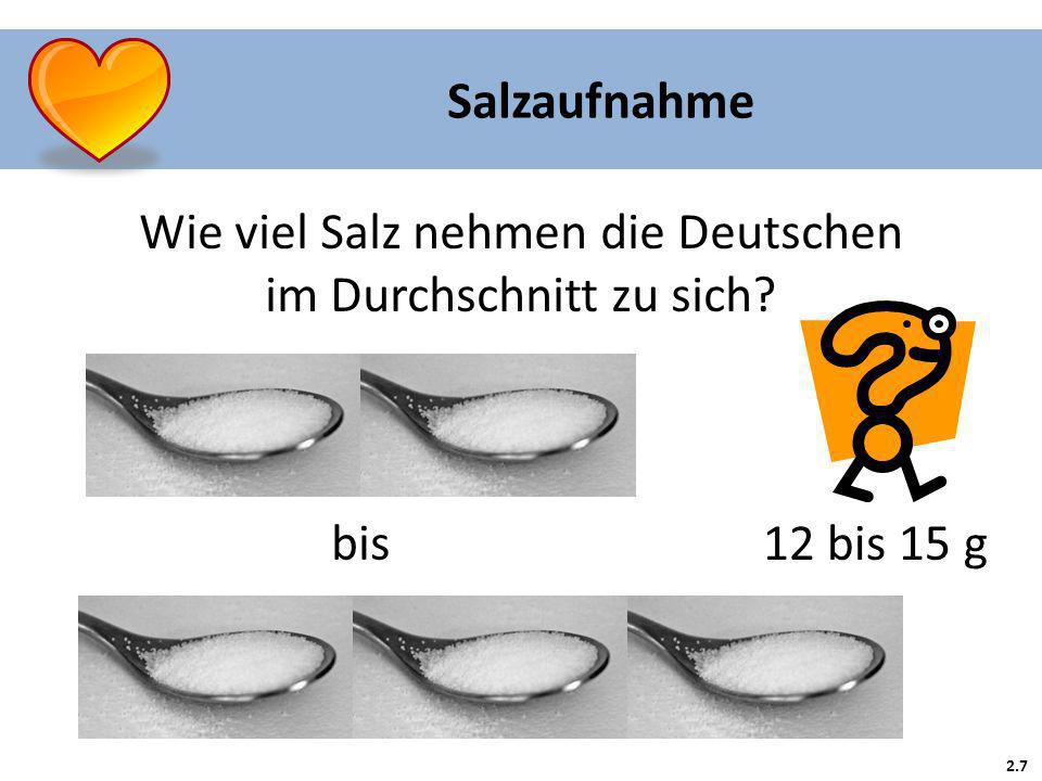 Wie viel Salz nehmen die Deutschen im Durchschnitt zu sich