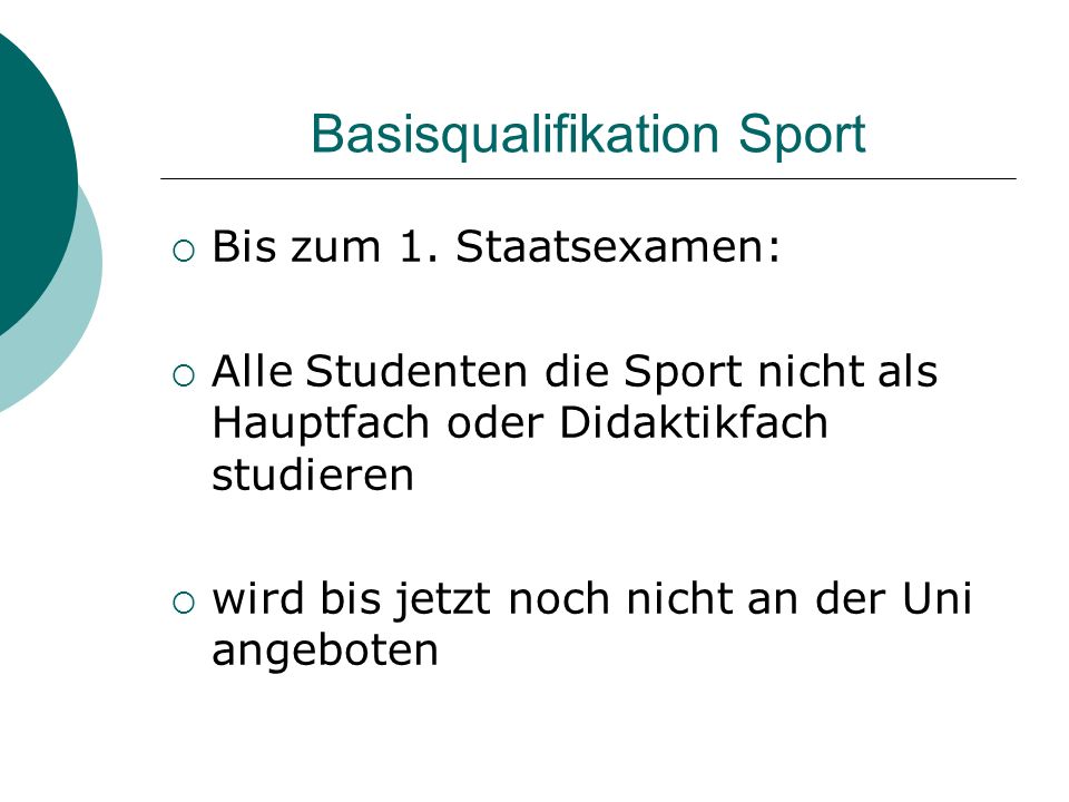 Basisqualifikation Sport