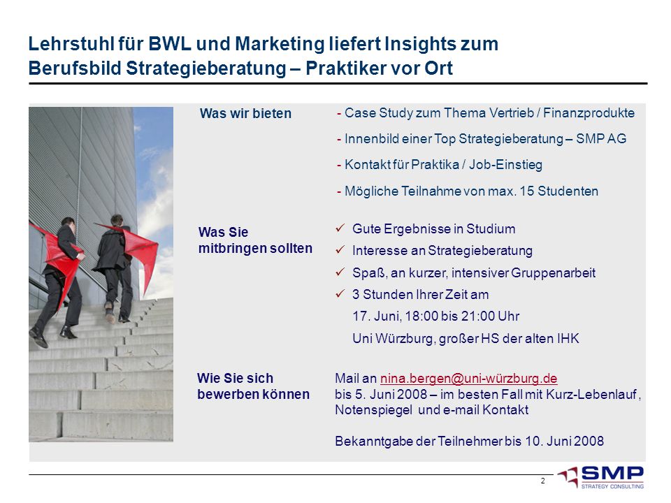 Lehrstuhl für BWL und Marketing liefert Insights zum Berufsbild Strategieberatung – Praktiker vor Ort