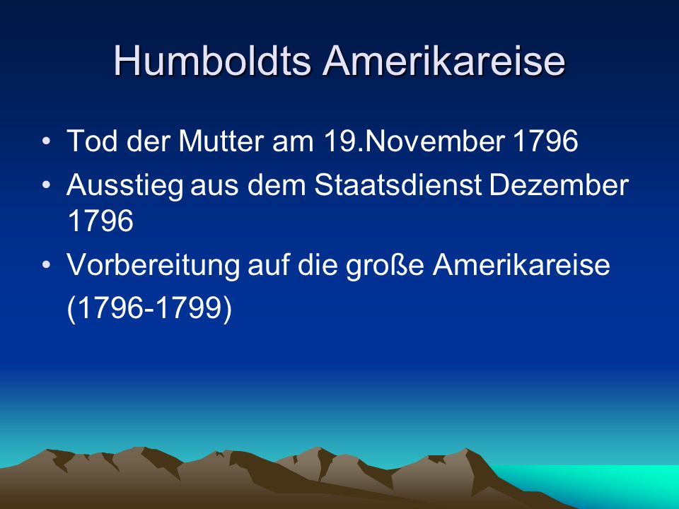 Humboldts Amerikareise
