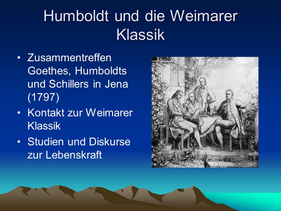 Humboldt und die Weimarer Klassik