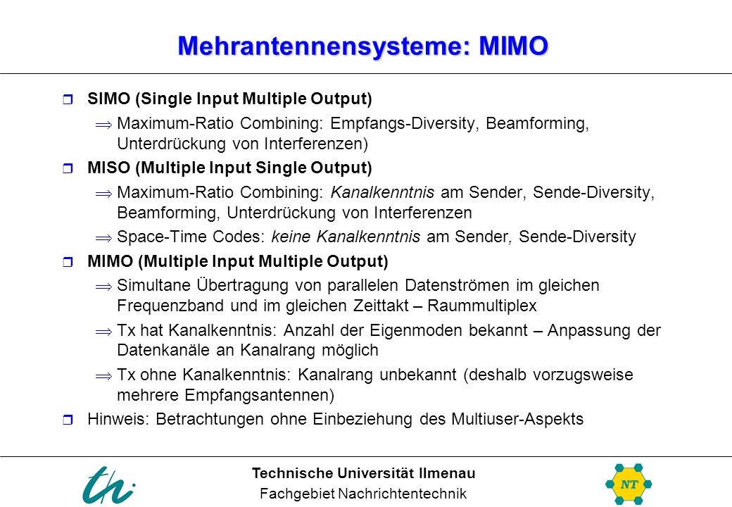 Mehrantennensysteme: MIMO
