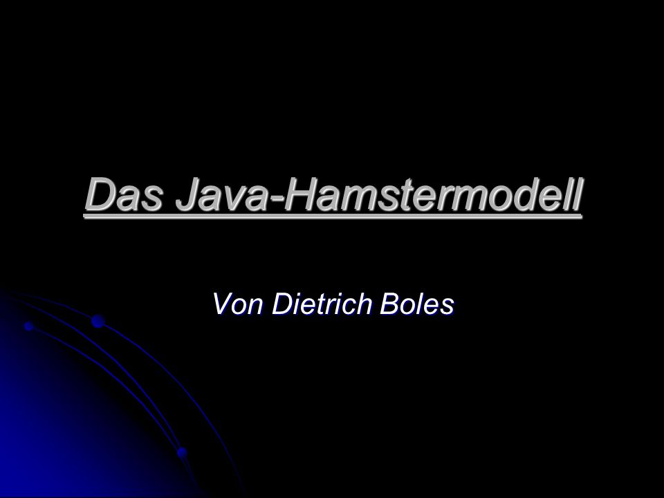 Das Java-Hamstermodell