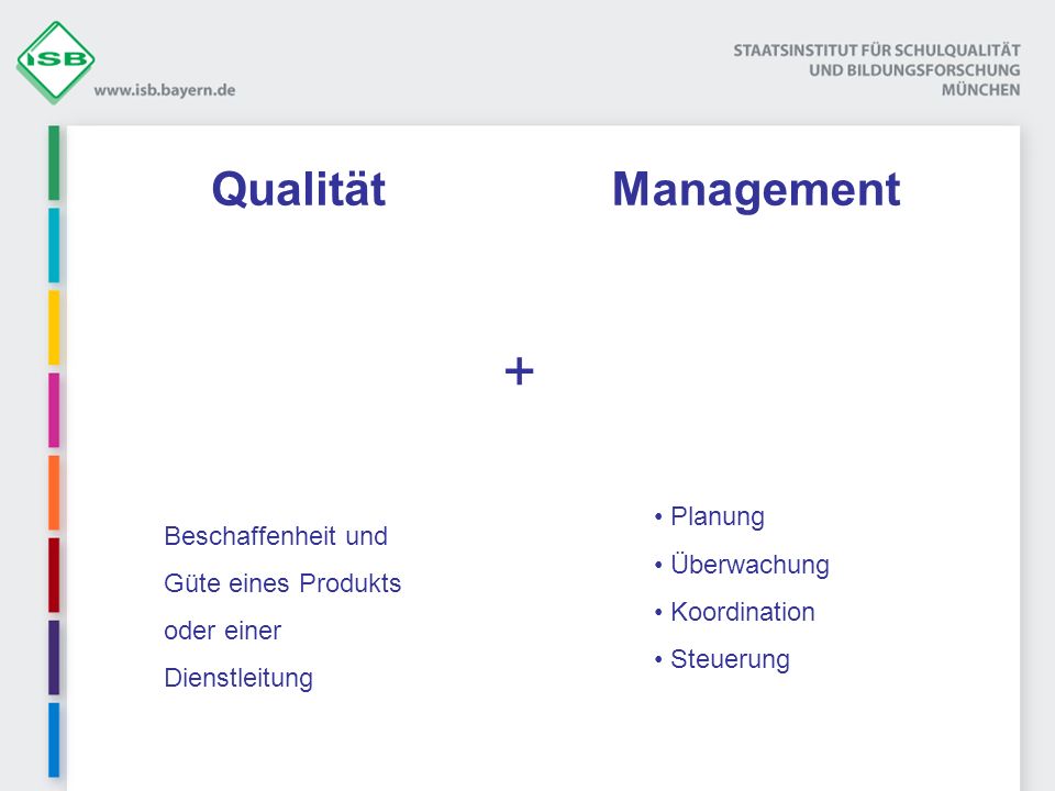 + Qualität Management Beschaffenheit und Planung Güte eines Produkts