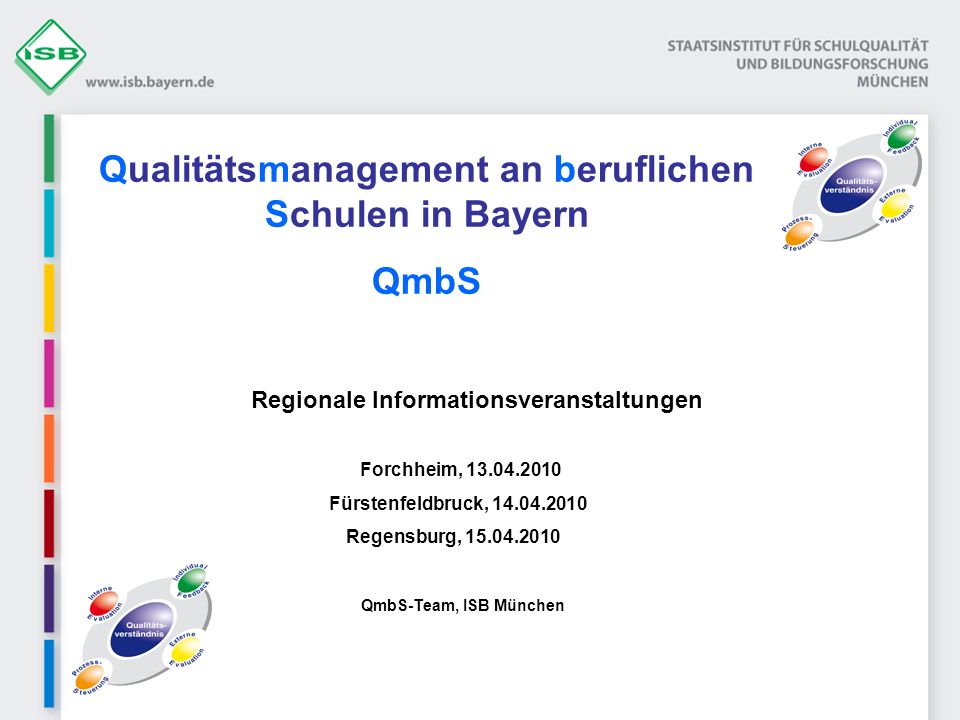 Qualitätsmanagement an beruflichen Schulen in Bayern QmbS