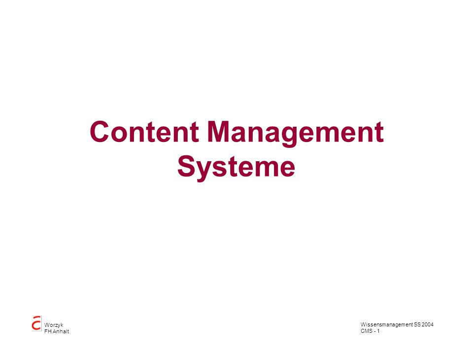 Content Management Systeme