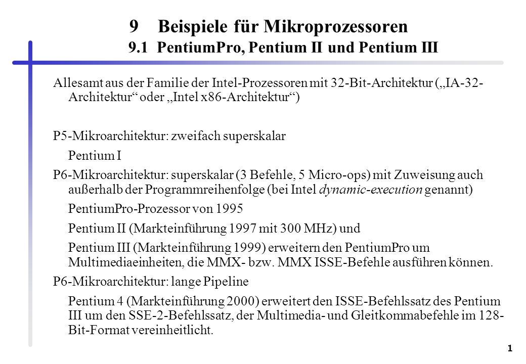 Beispiele für Mikroprozessoren 9